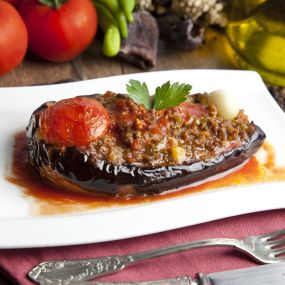 Lamb Stuffed Eggplant