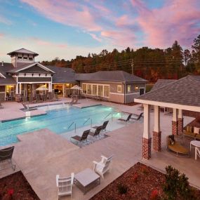 Aerial View Of Pool at Ansley at Roberts Lake