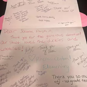 I returned from my appointment today to find a lovely thank-you card from Pinellas Central Elementary on my desk. It truly brightened my day!