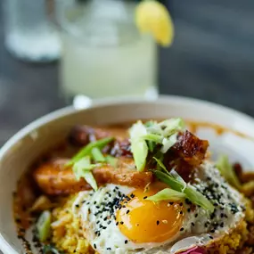 Pork Belly Rice Bowl.