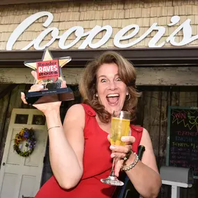 That feeling when you find out that Cooper’s Gifts got Best Gift Boutique again! And, just in time for our “Cheers to 50 Years” Event, too.