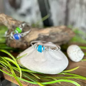 SEAGLASS BRACELETS just washed up on shore!