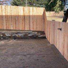 wood privacy fence