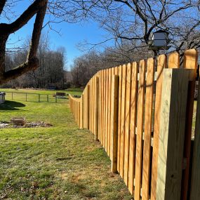 wood shadow box fence