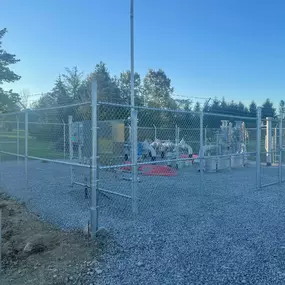 Commercial chain link fence