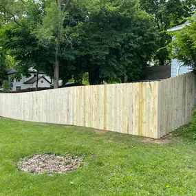 wood privacy fence