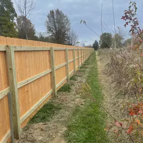 wood privacy fence