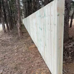 wood privacy fence