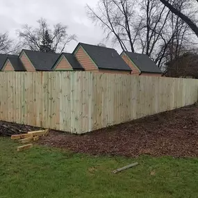 wood privacy fence