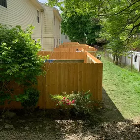 wood privacy fence