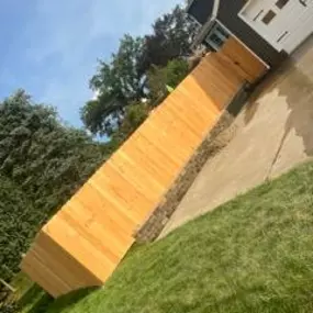 wood privacy fence