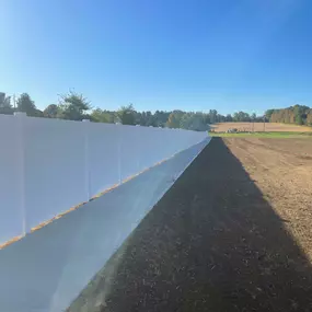 White vinyl fence