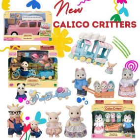 Let your imagination blossom with Calico Critters! There are so many fun ways to play and design a whole new world! Add our new furry friends to your collection today!