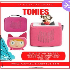 Buy the Tonies Music box, and get the character carrying case AND one free Tonies figurine!!!