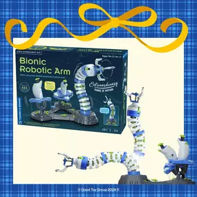 Be awestruck by these smart gifts for clever kiddos!  
Superstar sets this season:
???? Discovery Microscope in case (ages 8+)
???? Art-Chitect 3D design & build set (ages 8+)
???? WOW in the World: Everlasting Volcano (ages 4+)
???? Bionic Robotic Arm (ages 10+ with help, 14+ independently) 
For more STEM fun, head to our website or visit us in Fairhope!