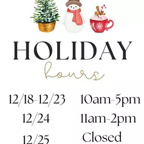 Holiday Hours