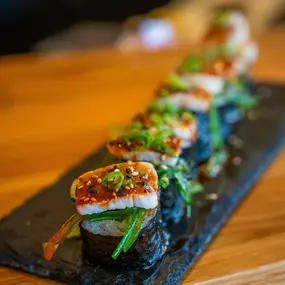 A special cut roll featured at Temaki Bar sushi in Encinitas.