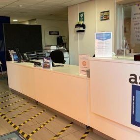 Reception inside the Ford Wrexham Service Centre