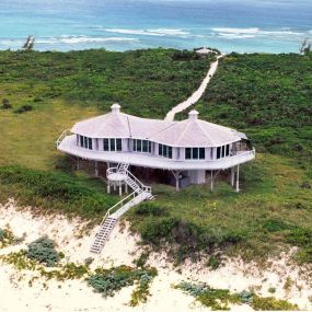 This hurricane-resistant home is ideally situated on a secluded island in the Bahamas. It provides maximum safety and security against the forces of Mother Nature.
