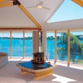 One of our favorite homes, this luxury lake house is a perfect example of our open-living floor plans, vaulted ceilings and incredible panoramic views.