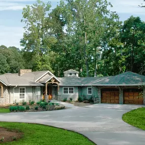 Featuring beautiful roughhewn timber accents and vaulted ceilings throughout, this three bedroom, two bath craftsman style home is a great example of Topsider’s Signature Design Collection.