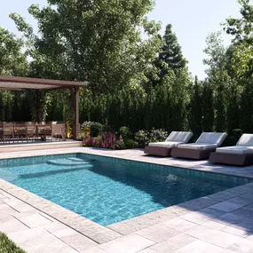 Small pool design for small backyard