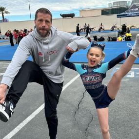 Got to watch my daughters kick butt in Las Vegas. Thea is slight more flexible!
