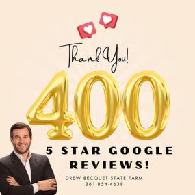 Reviews, referrals, and testimonials are so important to the growth and reputation of a business. We are so proud to hit the next milestone of 400 - 5 star Google reviews! Thank you to our community of customers who have allowed us to serve them and shared the best reviews of their experience!  We truly appreciate you!