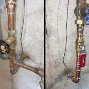 Before & After - Main Shut Off Leak