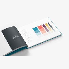 An example of the completed brand identity book delivered with every FreshSparks project.