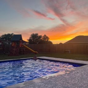New pool at sundown