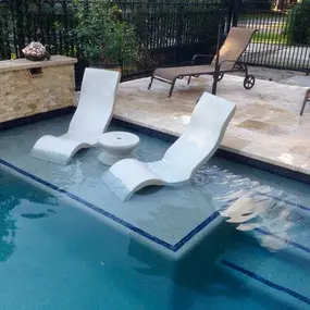 Tanning Ledge with lounge chairs