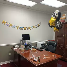 Birthday celebrations in the office