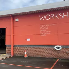 Outside the Citroen Service Centre Rotherham workshop