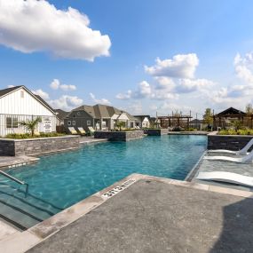 pool deck and lounges