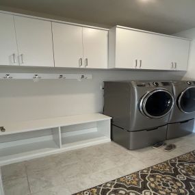 Our Mooresville client needed their laundry room to function as a drop zone as well.