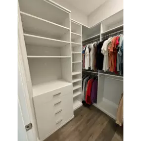 Custom closet storage, we design to your needs.