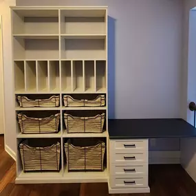 Unleash your home's potential with custom shelves and smart storage solutions.