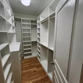 Organize your closet with precision and a place for everything. Our custom solutions cater to your unique needs!