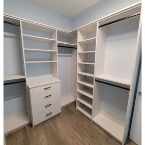 Organize your closet with precision and a place for everything. Our custom solutions cater to your unique needs!