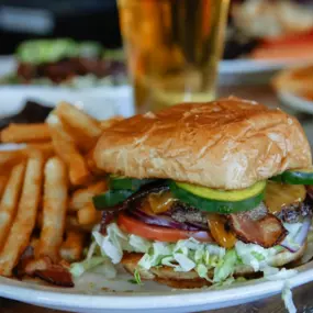 Close up of the Tavern Burger