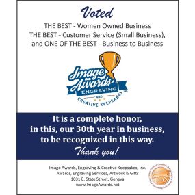 Wow! Mind blown! Thank you so much for honoring Image Awards in this way. It is especially heartfelt for me, as this year marks our 30th year in business! To know you value the products and service we have provided over all of these years it truly amazing, and I am humbled by it. Thank you, Thank you, Thank you!