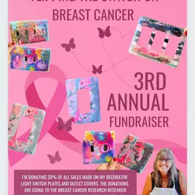 ‼️Don’t miss out on our Flip the Switch fundraiser! During the entire month of October, Studio Patty D will be hosting their 3rd Annual ✨Flipping the Switch on Breast Cancer✨ campaign!