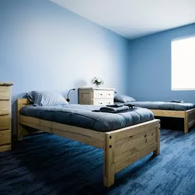 STR Behavioral Health Silver Pines: Interior photo of one of our bedrooms at our addiction and mental health treatment center.