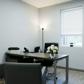 STR Behavioral Health Silver Pines: Interior photo of one of our individual therapy rooms at our addiction and mental health treatment center.