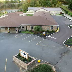 STR Behavioral Health Silver Pines: Exterior drone photo of our addiction and mental health treatment center
