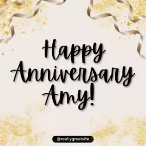 Happy anniversary, Amy!