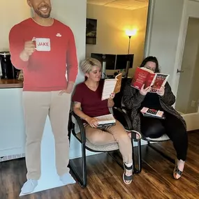 Even Jake from State Farm knows that a good book is the best policy! ???? Happy National Book Lovers Day from our office to yours—where coverage meets comfort, and stories come to life. #NationalBookLoversDay #ReadWithJake