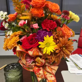 Receiving flowers in the office on a Friday afternoon is a great way to start the weekend.