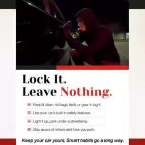 Car break-ins can happen anytime, anywhere—often when least expected. Remember to lock your doors, remove valuables from sight, and park in well-lit areas whenever possible. If you’re reviewing your coverage or have questions about what’s included in your auto policy, Laura San Nicolas's office is here to help in Miller Place.